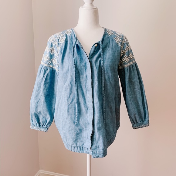 Madewell Chambray Blouse - Picture 1 of 5